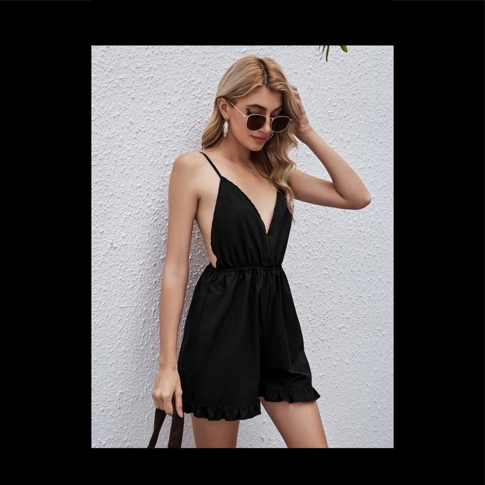 Never worn backless spaghetti strap romper